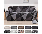 Anyhouz 4 Seater Sofa Cover Marble Black Style and Protection For Living Room Sofa Chair Elastic Stretchable Slipcover