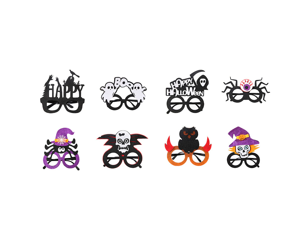 8 Pack Halloween Funny Glasses Theme Party Eyeglasses Glasses for Halloween Party Decoration