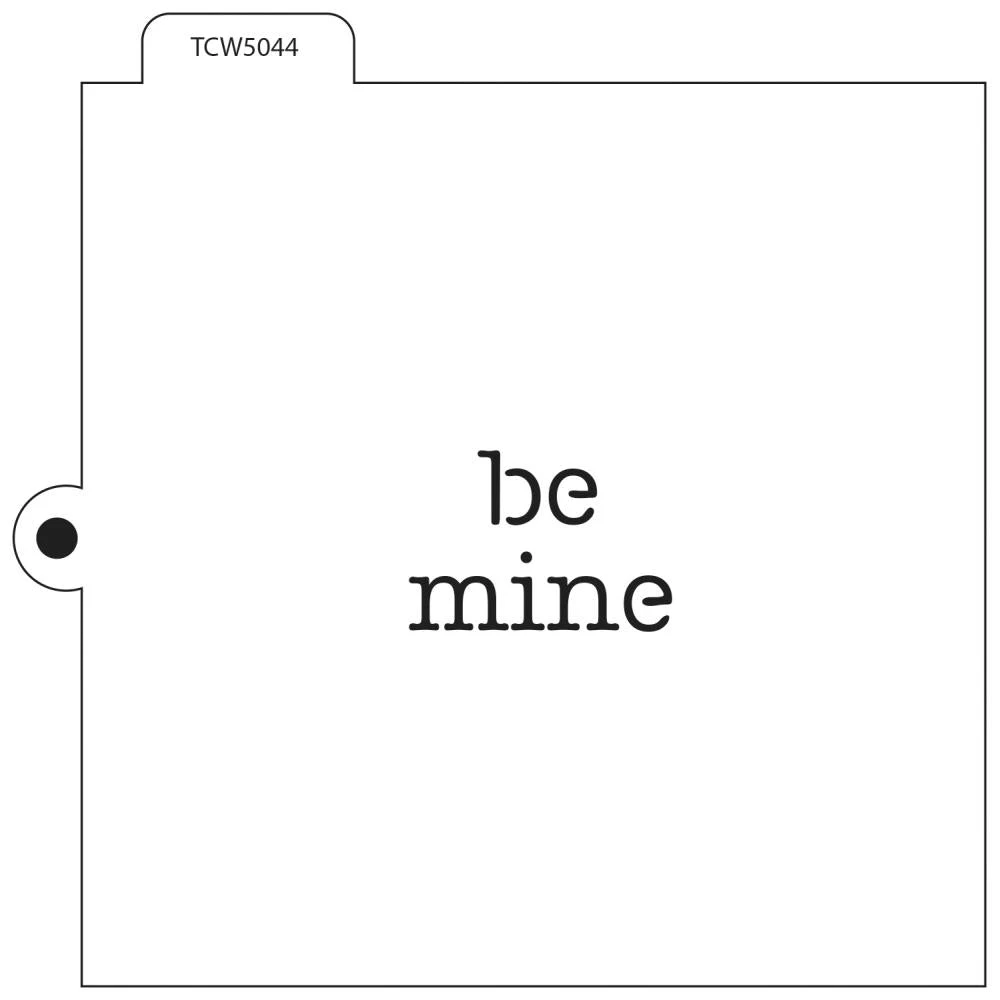 Crafters Workshop Cookie & Cake Stencils 5.5 inch X5.5 inch - Be Mine*