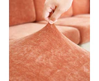 Anyhouz Sofa Cover Rustic Orange L-Shape Polyester Chenille Thick Stretchable Cushion For Living Room Normal Size Small