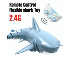 Rechargeable Electric Toy, 1:18 2.4G Waterproof Mini Children's RC Simulation Fish Toy, Remote Control Swimming Shark Boat Water Play Toy, Kids (Blue)