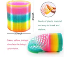 Jumbo Rainbow Coil Spring Toy, Classic Novelty and Colorful Neon Plastic Toy Party Supplies for Boys Girls 2 Pack