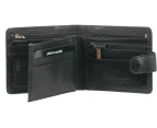 Pierre Cardin Mens Wallet Soft Rustic Leather RFID Blocking Protected - Black