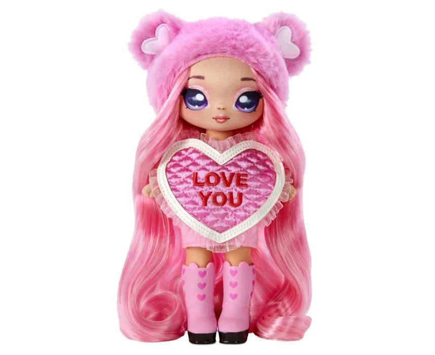 Na! Na! Na! Surprise Sweetest Series Heart-GISELE GOODHEART - Doll Model Outfit Light Pink Hair, 1 Heart Shaped Dress & 1 Brush - Collectible