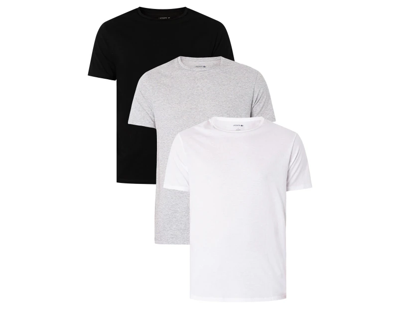 Lacoste Men's 3 Pack Essentials Lounge T-Shirt - Multicoloured