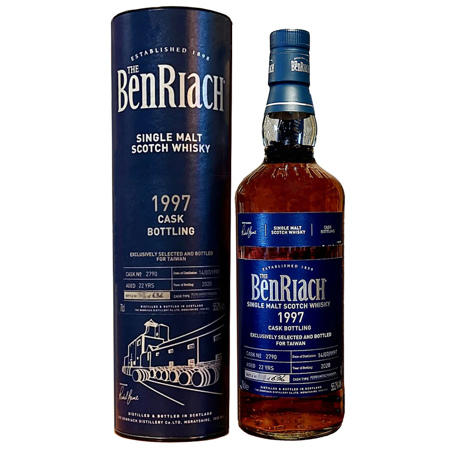 BenRiach 22 Year Old 1997 Single Cask 2790 Pedro Ximenez Puncheon 700ml