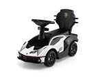 Costway Lamborghini Licensed Kids Ride On Push Car Sliding Walking Toy Birthday Gift w/Safety Guardrails & Storage