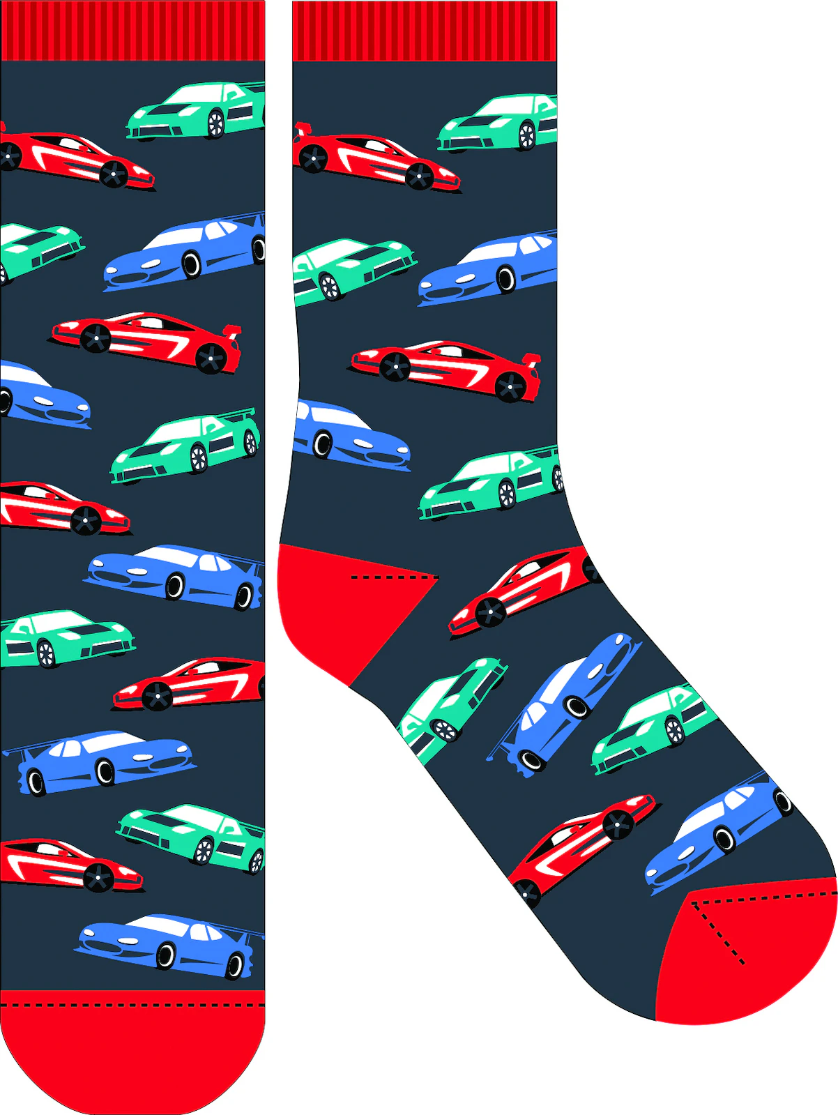 EJF Frankly Funny Novelty Socks, One Size Fits Most - Cars E6345