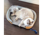 Luna Oval Pet Bed Large Boucle Grey