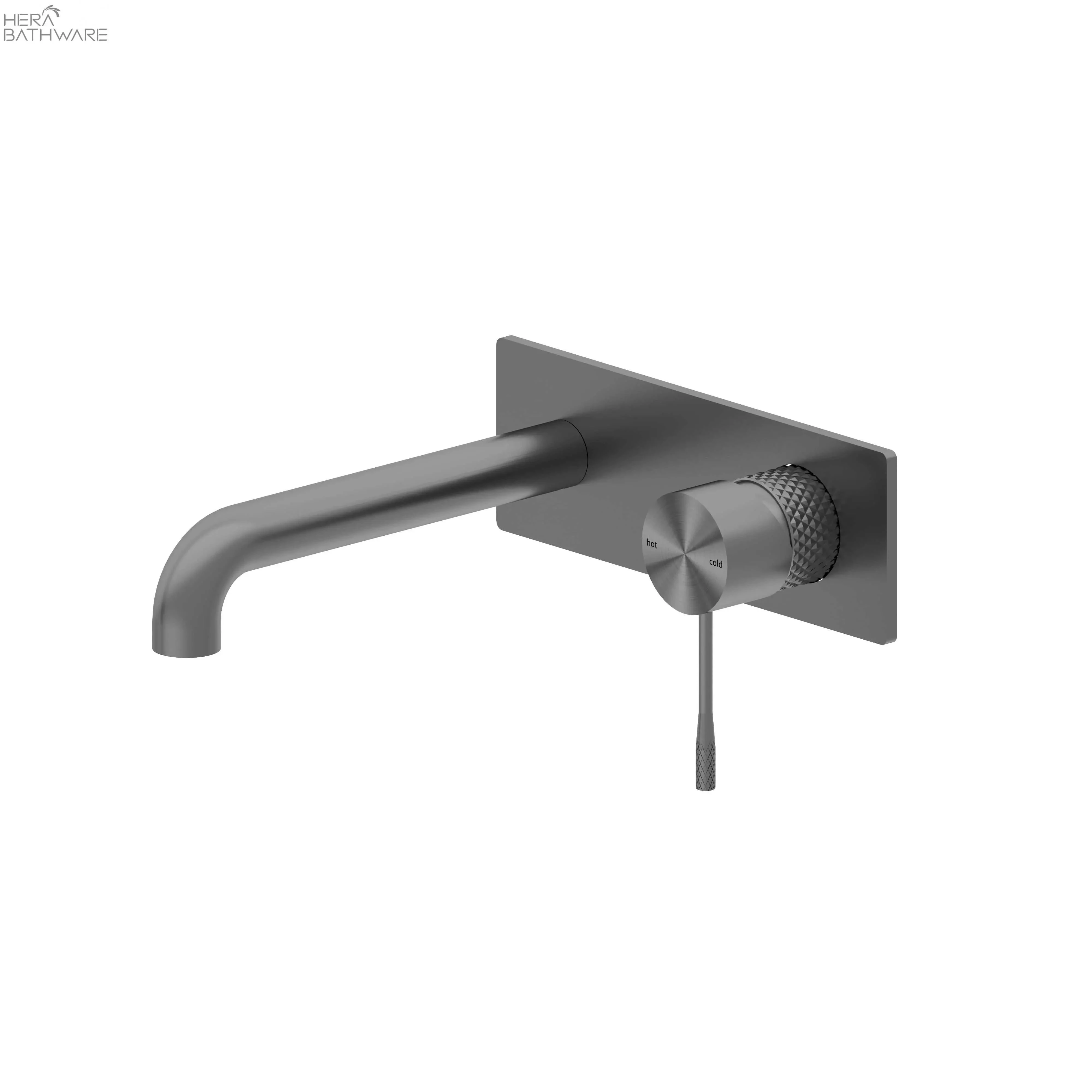 Opal Wall Basin/Bath Mixer 120-260mm Spout Length - Graphite