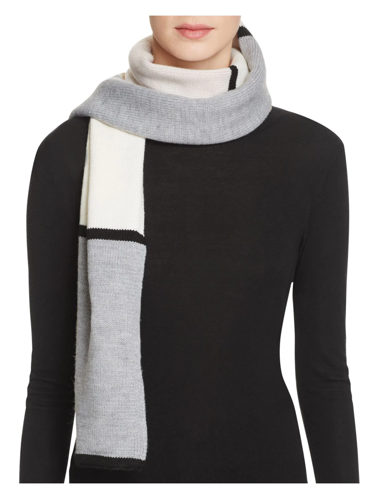 KATE SPADE   YORK Womens Gray Knitted Neckwarmer Scarf