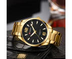 CURREN   Simple Fashion Watches for Men Quartz Luminous Hands Wristwatches Business Stainless Steel Band Clock Male