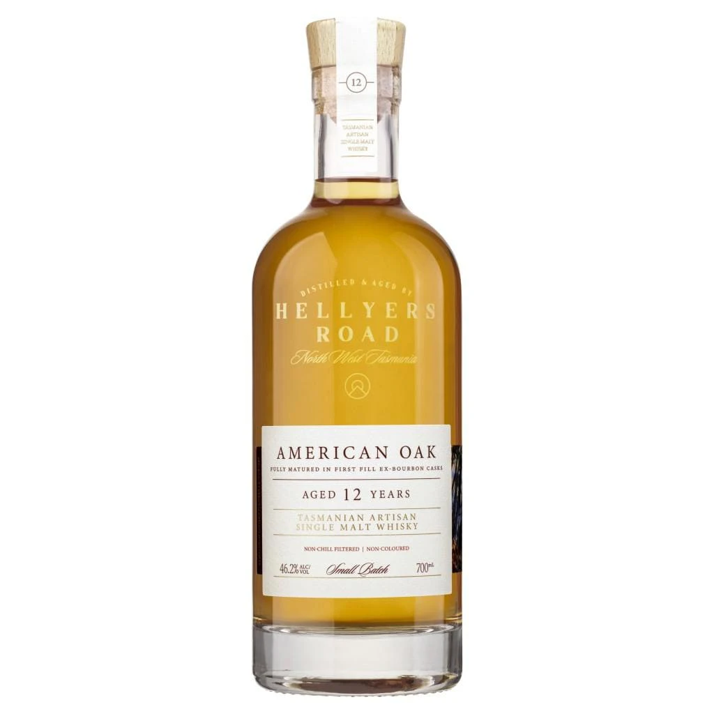 HELLYERS ROAD 12 YEAR OLD AMERICAN OAK SINGLE MALT WHISKY 46.2% 700ML