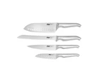 5pc Furi Cook/Chefs Knives & Stone Block Set Kitchen Utensil Olive Terrazzo