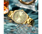 CURREN   Luxury Quartz Women's Bracelet Wristwatches with Rhinestone Dial Elegant Luminous Hands Stainless Steel Watches