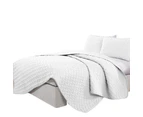 3 Piece Chic Embossed Comforter Set - White