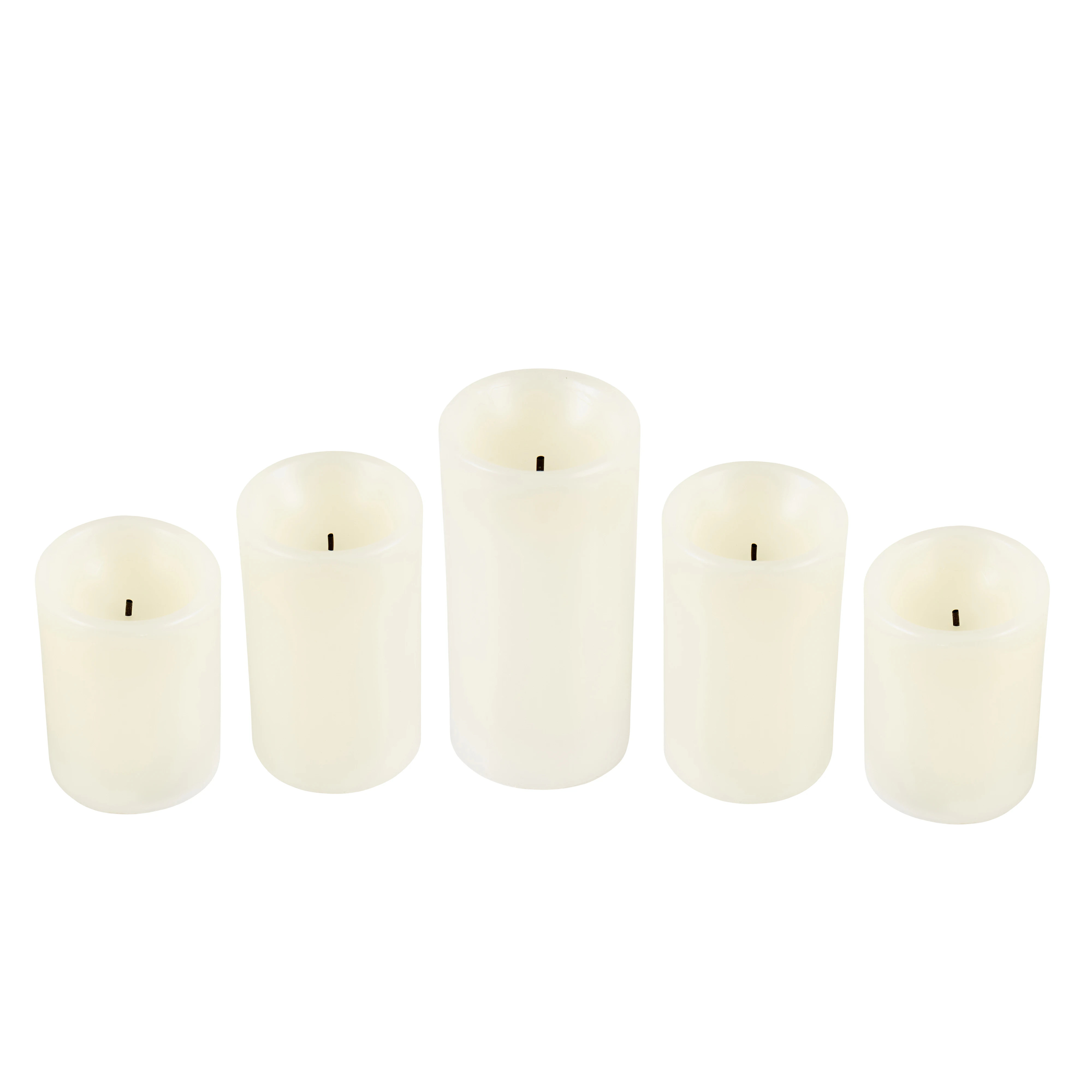 Amalfi Tanea LED Pillar Candles 5Pc Battery Operated Flameless Candle with Timer