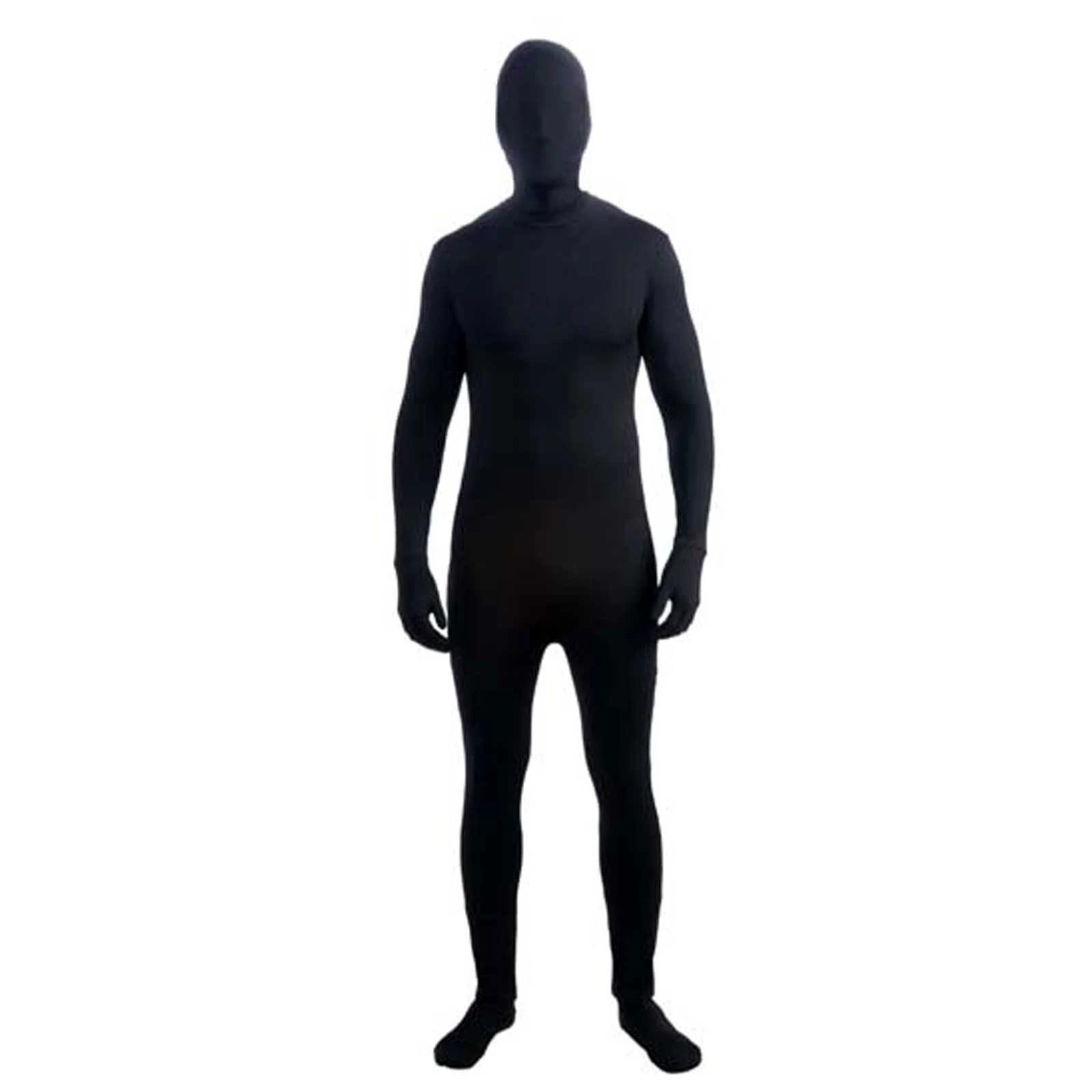 Black Invisible Man Costume (Bodysuit + Hooded Mask) - Adult