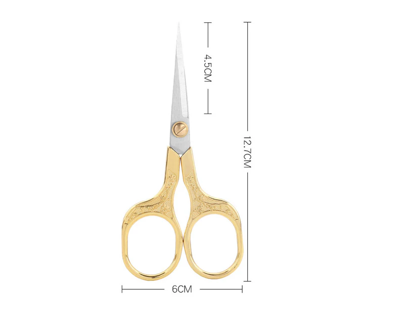 Scissors for Embroidery,  Embroidery Scissors Stainless Steel Sharp Pointed Scissors Tip Detail Shears for DIY Craft$Retro Embroidery Scissors, Stainless S