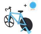 Blue pizza cutter bicycle pizza cutter stainless steel non-stick coating