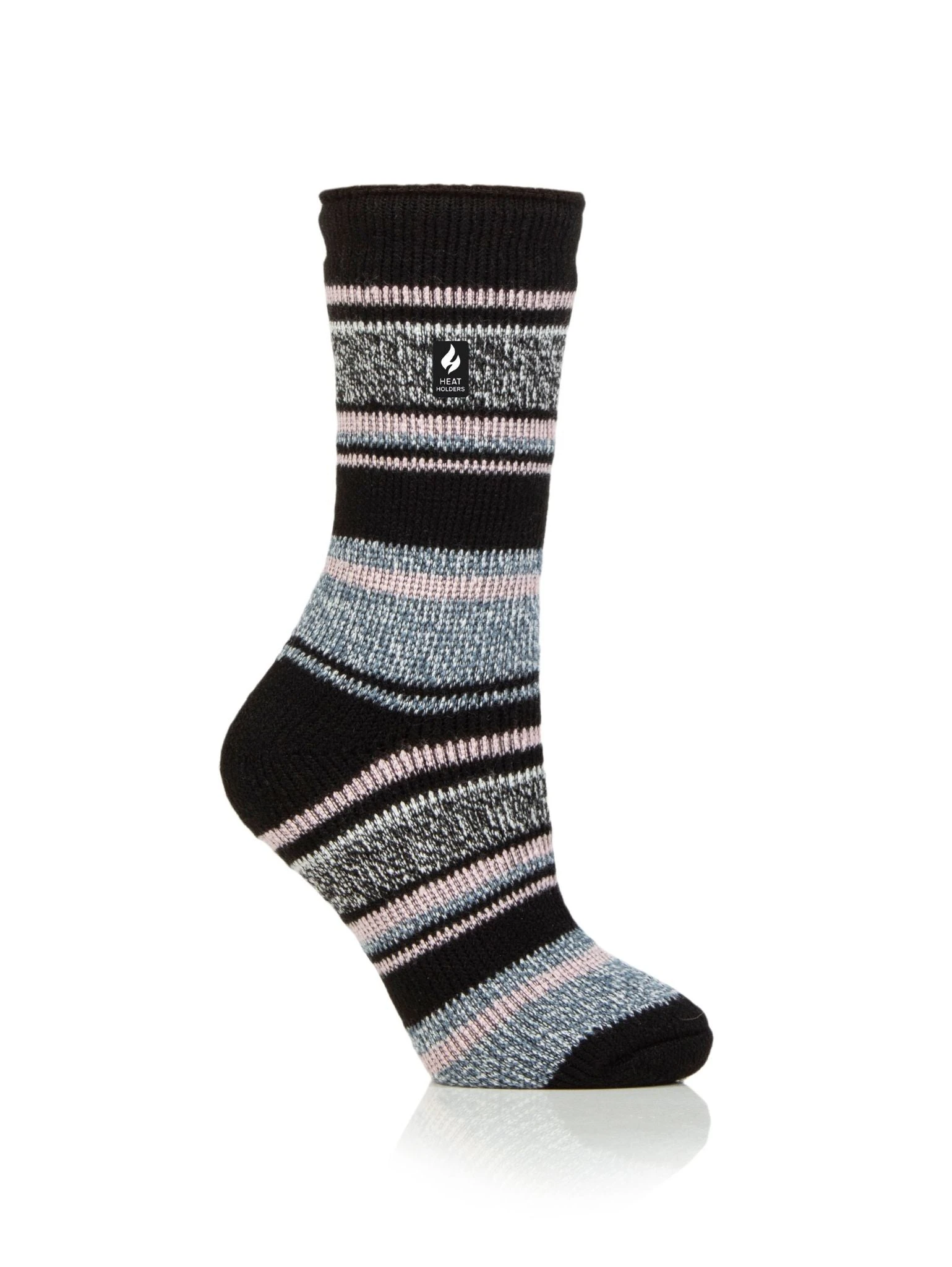 HEAT HOLDERS Original Ultimate Thermal Twist Sock-Womens - Calanda Black