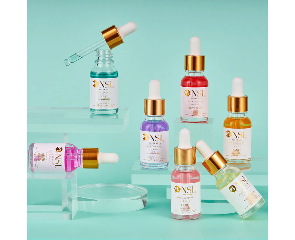 Cuticle Oil Natural Nail Care - Pack 7 scents(Honey Milk+Jasmine+Peach+Lavender+Strawberry+Orange+Grape)