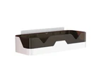 Storage Shelf Wall Mounted Self-adhesive Plastic Easy to Install Bathroom Shelf for Home-Brown