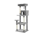 Cat Tree Tower Scratching Post Scratcher Cats Condo House Bed Toys - 143cm - Grey