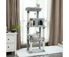 Cat Tree Tower Scratching Post Scratcher Cats Condo House Bed Toys - 143cm - Grey