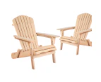 ALFORDSON 2x Adirondack Chairs Wooden Outdoor Patio Furniture Wood