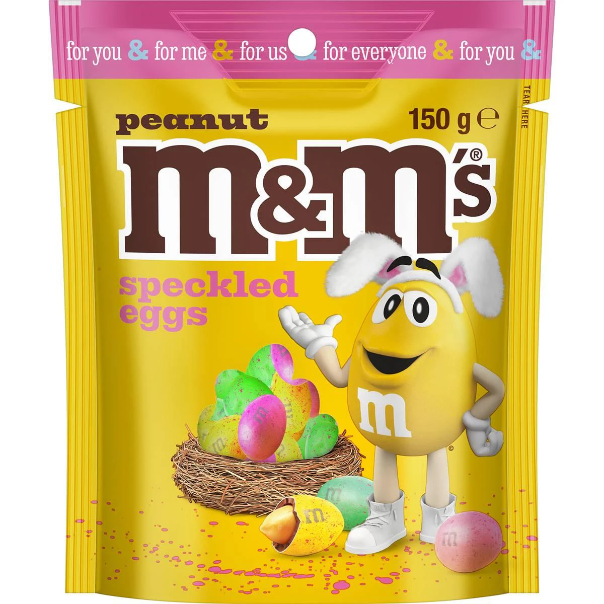 M&Ms Peanut Speckled Chocolate Easter Eggs Pack 150g