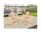 ALFORDSON 2x Adirondack Chairs Wooden Outdoor Patio Furniture Wood