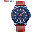 CURREN   Watches for Men Top Brand Luxury Quartz Leather Strap Watch Fashion Business Men's Wristwatch