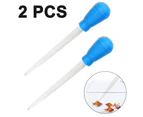 30ml Fish Tank Water Changer Aquarium Dropper 2-Pack Manual Aquarium Clean Pipette Dropper Fish Tank Cleaning Waste Gravel Remover - Blue