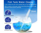 30ml Fish Tank Water Changer Aquarium Dropper 2-Pack Manual Aquarium Clean Pipette Dropper Fish Tank Cleaning Waste Gravel Remover - Blue