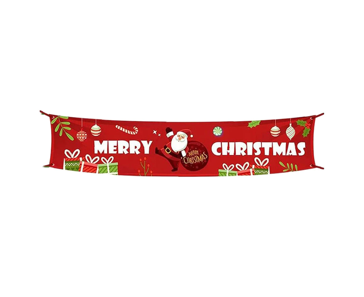 3m Large Christmas Hanging Banner Sign Bunting Party Ornament Outdoor Home Décor - Santa Claus