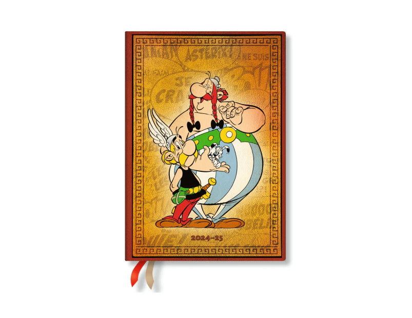 2024-2025 18-Month Diary Paperblanks Asterix & Obelix H/cover Midi Week-At-A-Time Horiz.