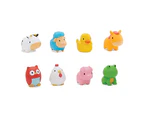 Munchkin Floating Farm Animal Themed Rubber Bath Squirt Toys for Baby, Pack of 8