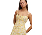 All About Eve | Womens Frida Floral Midi Dress (Yellow)