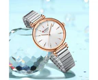 CURREN Watches Charming Women's Quartz Wristwatches with Rhinestones Stainless Steel Clock Relojes Para Mujer