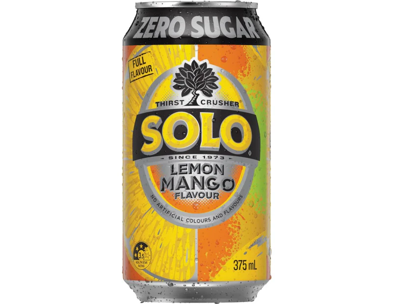 Solo Lemon Mango Zero Sugar Soft Drink Can 375ml