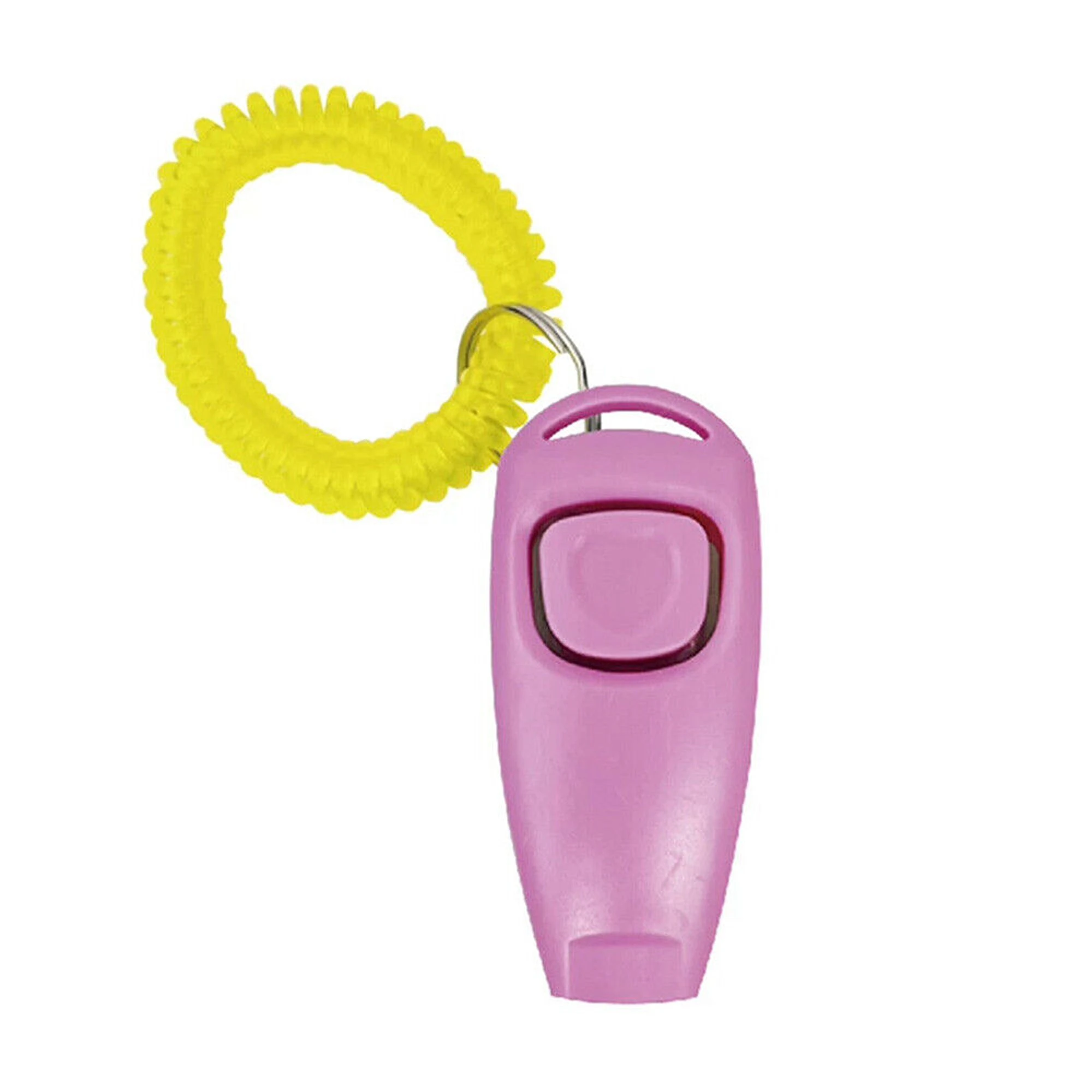 Pet Barking Combo Obedience Puppy Train Skills Dog Training Whistle Clicker Stop - Pink