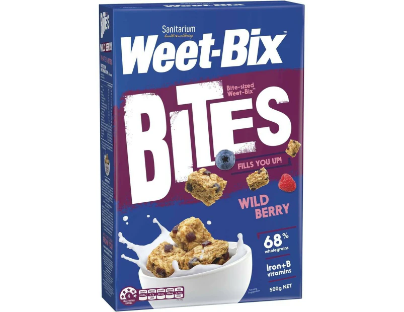 Sanitarium Weetbix Bites Wild Berry Cereal 500g