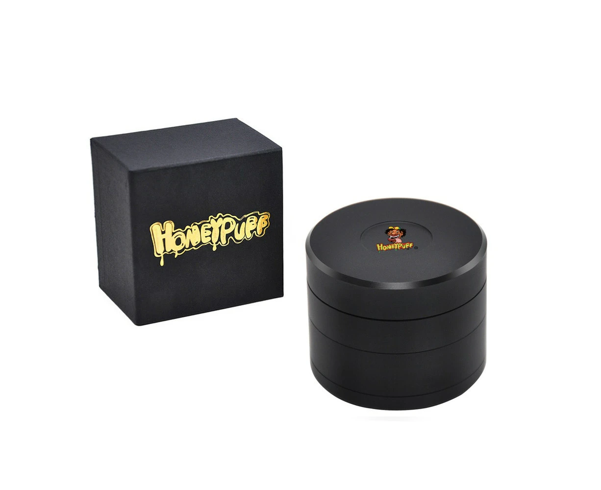 Tobacco Crusher Grinders Smoke 63Mm 4 Layers Herb Grinder Aircraft Aluminum Removable Miller Smoking Accessories,Black