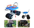Portable Gardening Stool Kneeler Rolling Wheels Adjustable Height 360 Degree Rotating
