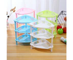 3 Layer Square Triangular Corner Bathroom Storage Rack Toiletry Holder Organizer-White