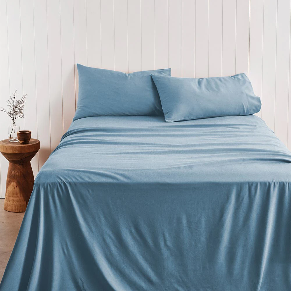 Adorn Living Bamboo Blend Sheet Set - Dusty Blue - Queen