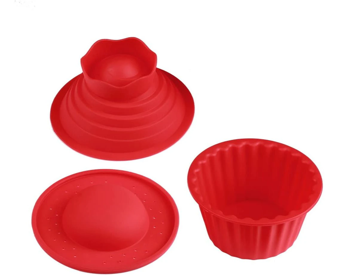 Giant Cupcake Mould, 3-Pieces - Red