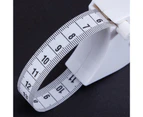 Ergnomic Retractable Body Measuring Ruler PP Clear Markings Waist Measure Tape for Home White