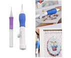Embroidery Starter Kit Full Set, Punch Needle Set Magic Embroidery Pen, 50 Color Threads for DIY Sewing Embroidery Cross Stitch